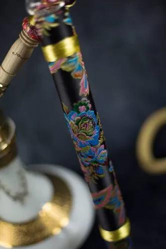 aljamal Tradi Lederschlauch Black Flowers Griff