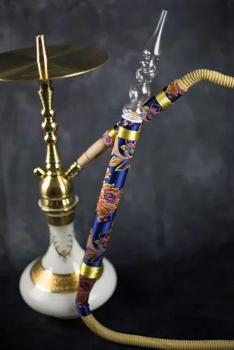 aljamal Ziegenlederschlauch Blue Flowers