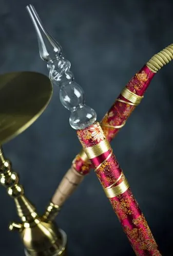 aljamal Tradi Lederschlauch Blue Flowers Mundstück