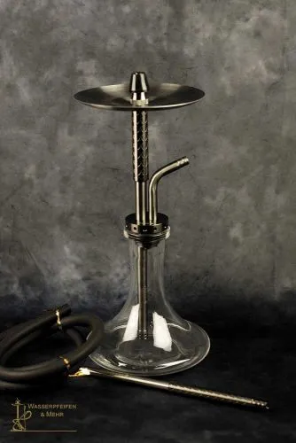Ocean Hookah Cane "S" Small Black Clear
