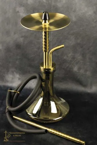 Ocean Hookah Cane "S" Small Gold Chrome