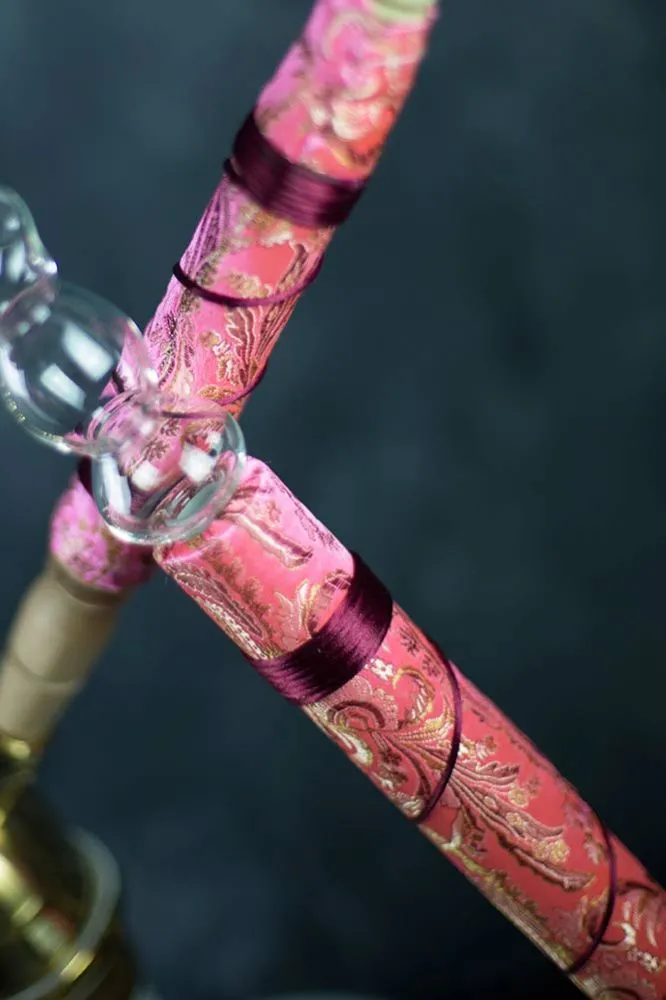 aljamal goatskin hose Pink Red handle