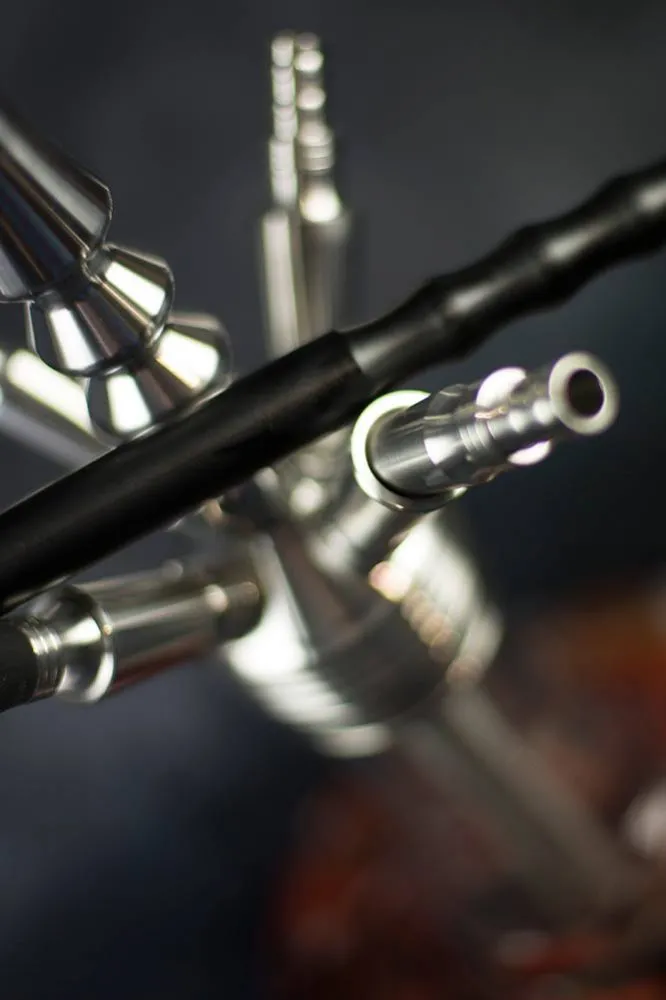 INVI Tesseract Edelstahl Red Spark Schliff