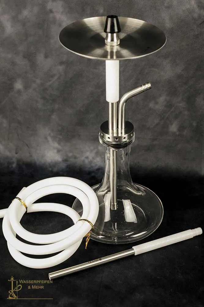 Ocean Hookah Cane "S" Small White Poly