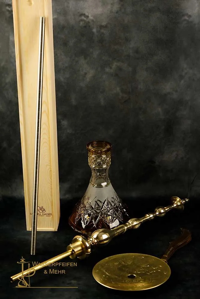 Sahara Smoke Executive Brass Shisha mit Ocean Base