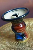 aljamal Al'Ardia Bowl Blue Red unglaced